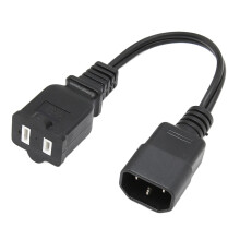 Waterproof IEC320 C14 to 1 15R Power Cord Adapter 250V 10A