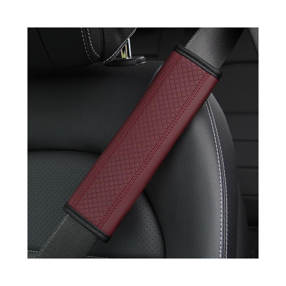2Pcs Leather Car Seat Belt Covers With Soft Breathable Shoulder Pads For Kia Stonic 20172023 9347817331202
