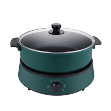 Electric Hot Pot 4L NonStick Split Design with MultiCooking Functions for Home and Travel