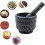 Garlic Masher Garlic Press Granite Mortar And Pestle Set Kitchen Tool 4