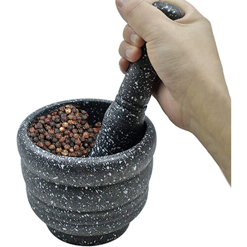 Garlic Masher Garlic Press Granite Mortar And Pestle Set Kitchen Tool 1