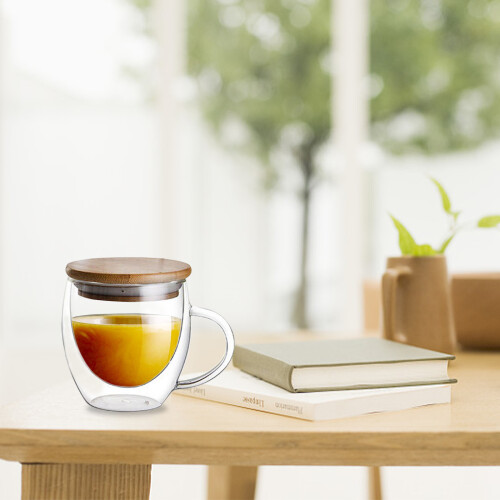 Transparenter doppelwandiger Kaffeebecher 250ml-450ml, 3 Größen 2