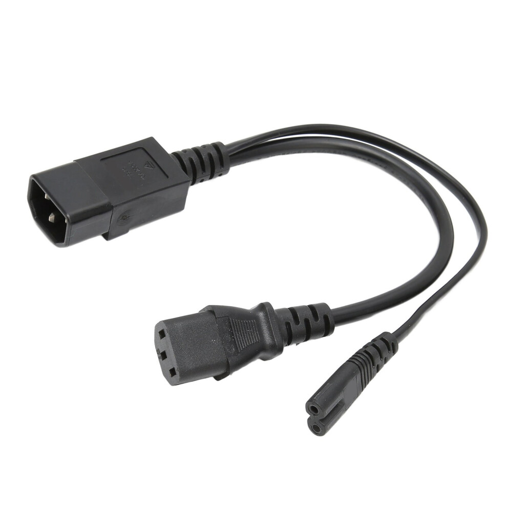 Durable Iec320 C14 To C13 C7 Power Cable 32Cm Y Splitter 10A 8731374824344
