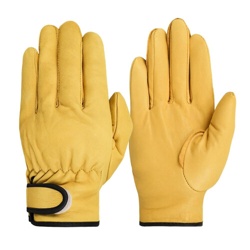 Work Gloves Leather For Welding, Fireproof Safety Welding Gloves, Model B, Size M 1