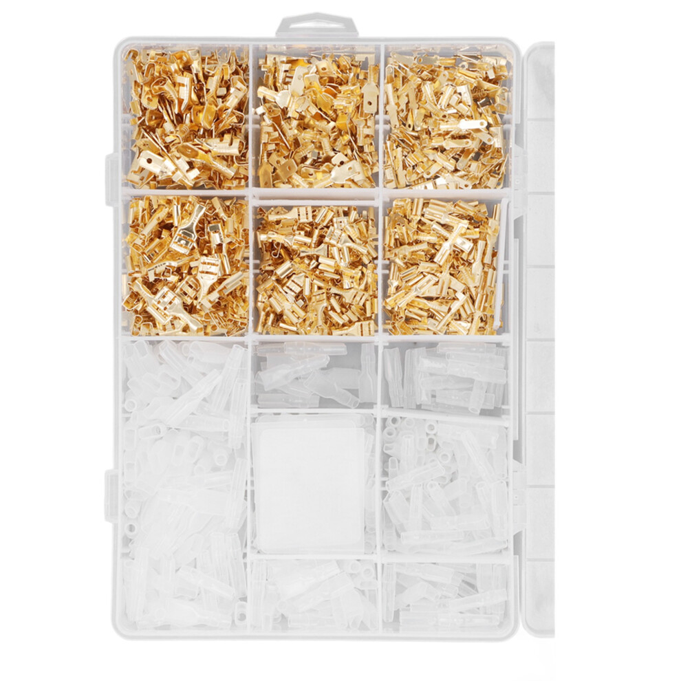 900 Pcs Insulated Male/Female Spade Terminal Connectors Kit, 2.8Mm/4.8Mm/6.3Mm 8021374824575