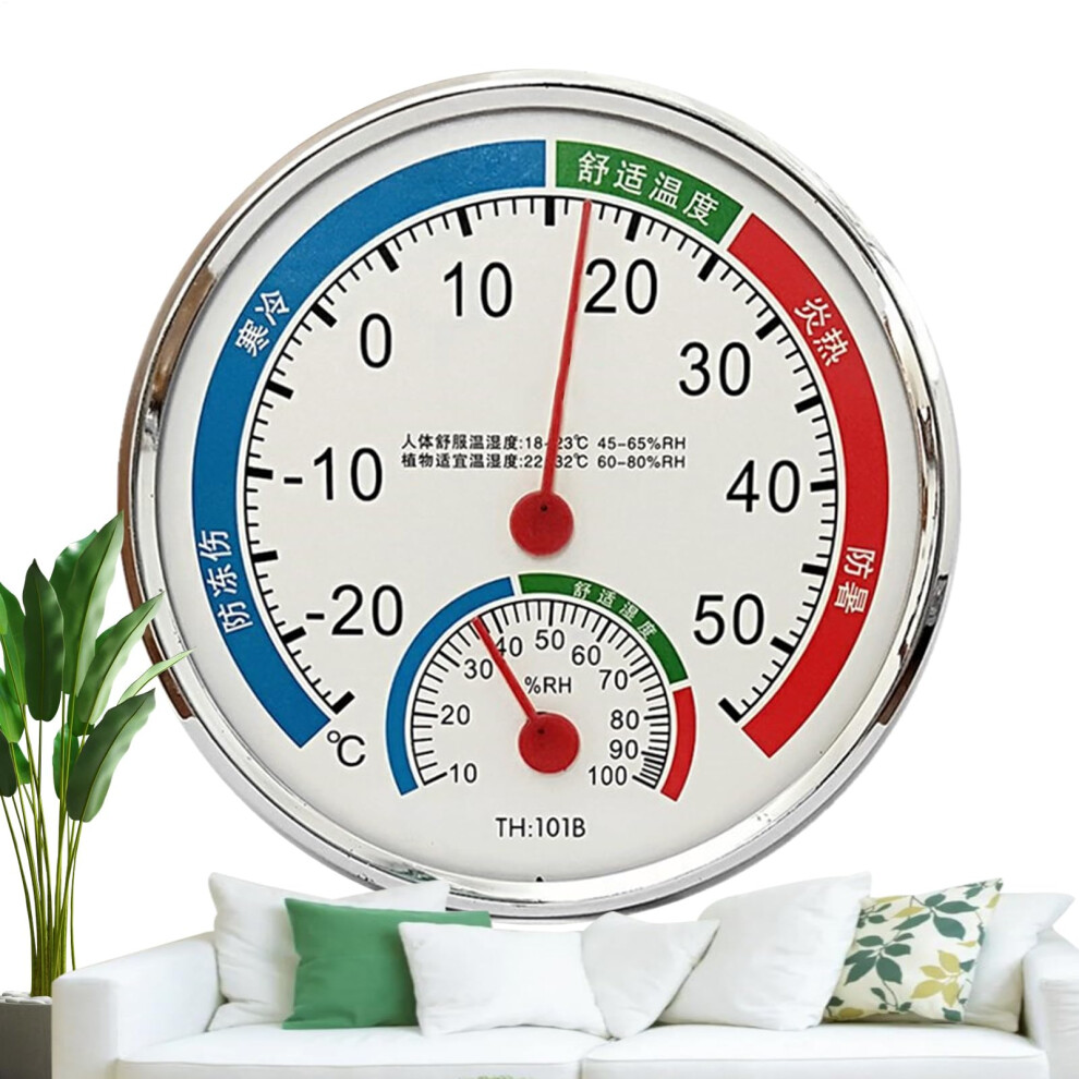 Humidity Meter With Temperature Sensor, Desktop Or WallMount, No Batteries Required, Digital Indoor Thermometer