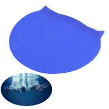 Dark Blue Silicone Swimming Cap, High Elasticity, 20cm x 21cm