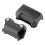 Motorcycle Bumper Guard Rubber Protector 80x55mm Black for 25mm Bars 13