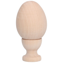 Lage egg til påske, malbare treegg med treeggstativ, uferdige hobbyegg til DIY-påskepynt, glatte treegg ideelle for