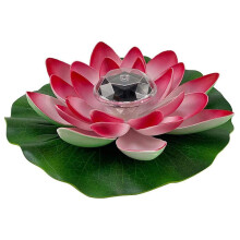 Pond Lamp LED Solar Floating Light For Outdoor Garden EVA Material Red 28 Cm Diameter