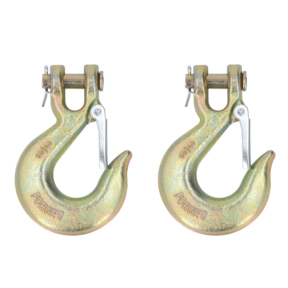 Clevis Hook Forged Steel, Heavy Duty Clevis Slip Hook With Safety Latch Spring Loaded For Trailer Truck Crane Winch Tow Transport Hook, Grade G70 9423501508324