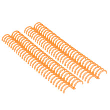 10 Pcs Orange 22mm Plastic Loose Leaf Binding Spines 30 Holes