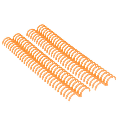10 Pcs Orange 22mm Plastic Loose Leaf Binding Spines 30 Holes