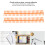 10 Pcs Orange 22mm Plastic Loose Leaf Binding Spines 30 Holes 10