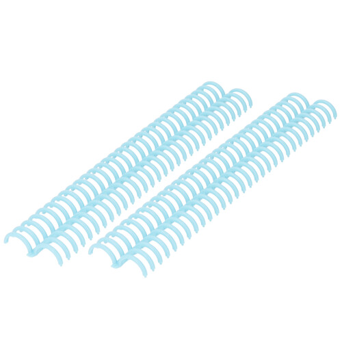 Sturdy 22mm 30-Hole Plastic Binding Spines - 10 Pcs Transparent Blue