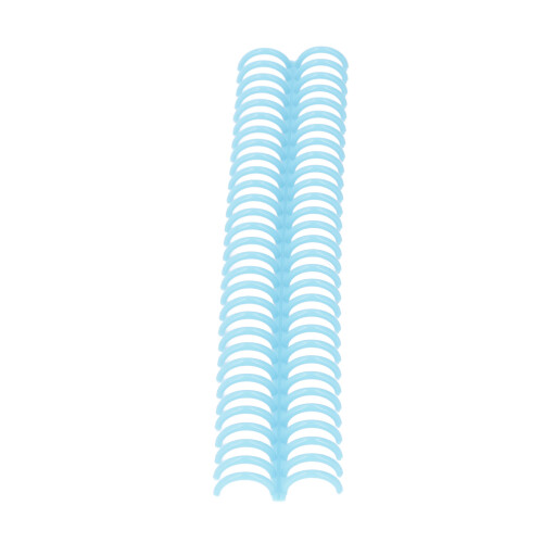 Sturdy 22mm 30-Hole Plastic Binding Spines - 10 Pcs Transparent Blue 2