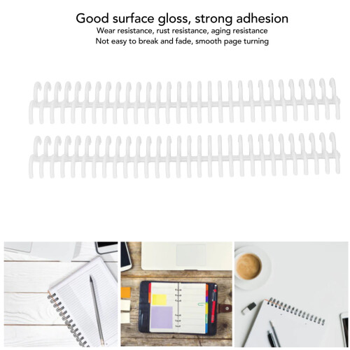 Binding Rings 30 Holes 22mm Inner Diameter White Wear Resistant Plastic 10 Pack 2
