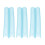 Sturdy 22mm 30-Hole Plastic Binding Spines - 10 Pcs Transparent Blue 14