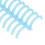 Sturdy 22mm 30-Hole Plastic Binding Spines - 10 Pcs Transparent Blue 4