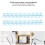 Sturdy 22mm 30-Hole Plastic Binding Spines - 10 Pcs Transparent Blue 12