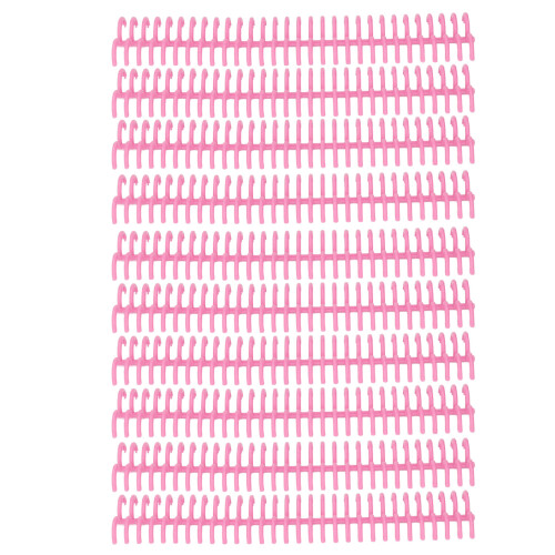 10 Pack Plastic Binding Rings 30 Holes 22mm Pink Loose Leaf Durable Rings 1