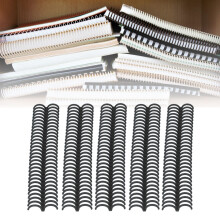 10 Pcs Black Plastic Loose Leaf Binding Spines 22mm 30 Holes