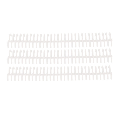 10 Pcs 22mm Plastic Loose Leaf Binding Rings, 30 Holes, Transparent