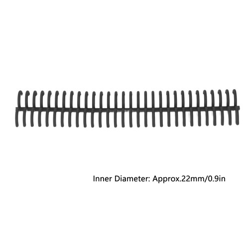 10 Pcs Black Plastic Loose Leaf Binding Spines 22mm 30 Holes 2