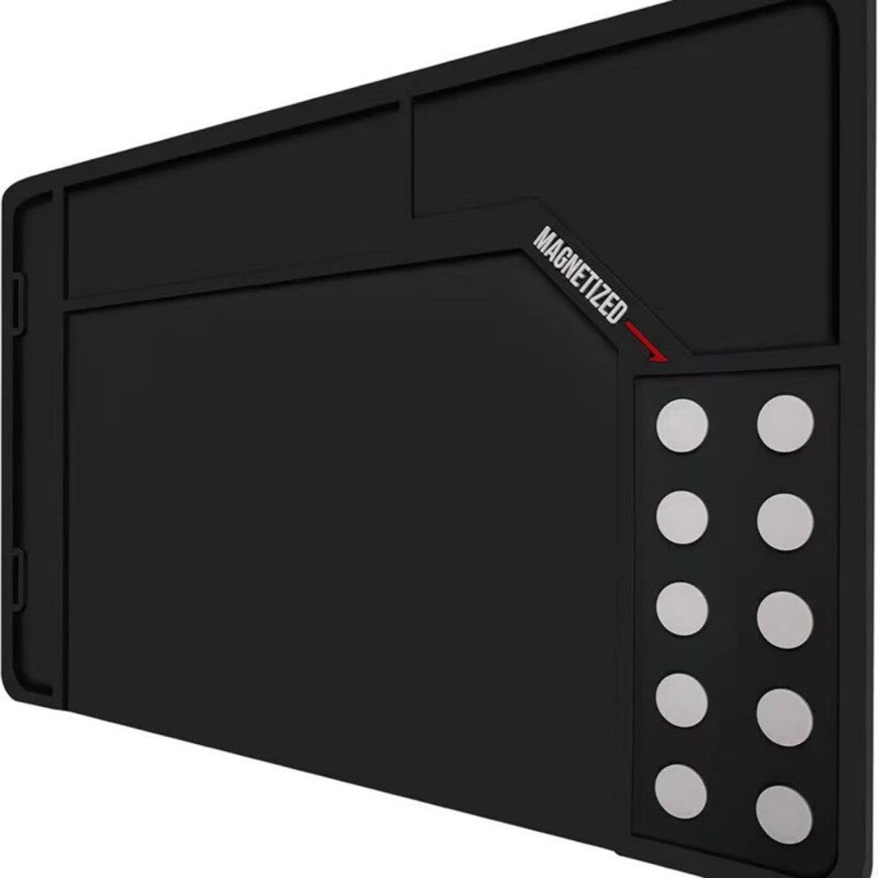 Nonslip Magnetic Cleaning Mat Oilproof Workbench Pad 420X265x4.5mm/900X300x4.5mm Black Soldering Electronics 9382693040121
