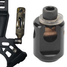 Archery Shock Absorber Adapter, Quick Disconnect Bow Balance Bar, Aluminum Alloy Black 48g