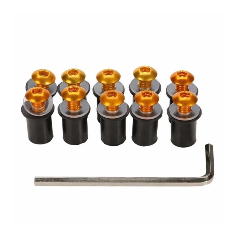 Nuts Bolts Screws Motorcycle Windscreen Well Nuts M5 Bolt Kit 10 Pcs Fairing Cowl Screws 5Mm Color1 9189345495748