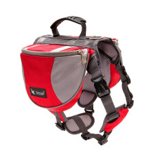 Nylon PVC Dog Backpack Blue Red Orange For Medium And Large Size Lightweight 37x33x5 cm 386 g