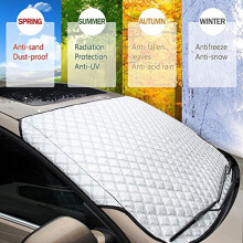 WeFine Car Windscreen Frost Cover Heavy Duty Windscreen Frost Protector Snow Ice Frost Sun UV Dust Water Resistent Pefect Fit for Cars SUVs in all We