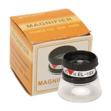 Portable Loop Loupe for Precision Tasks, Magnifiers for Coins 15X High Magnification with Acrylic Lens, Compact Lightweight Loupe for Stamps Magnifier