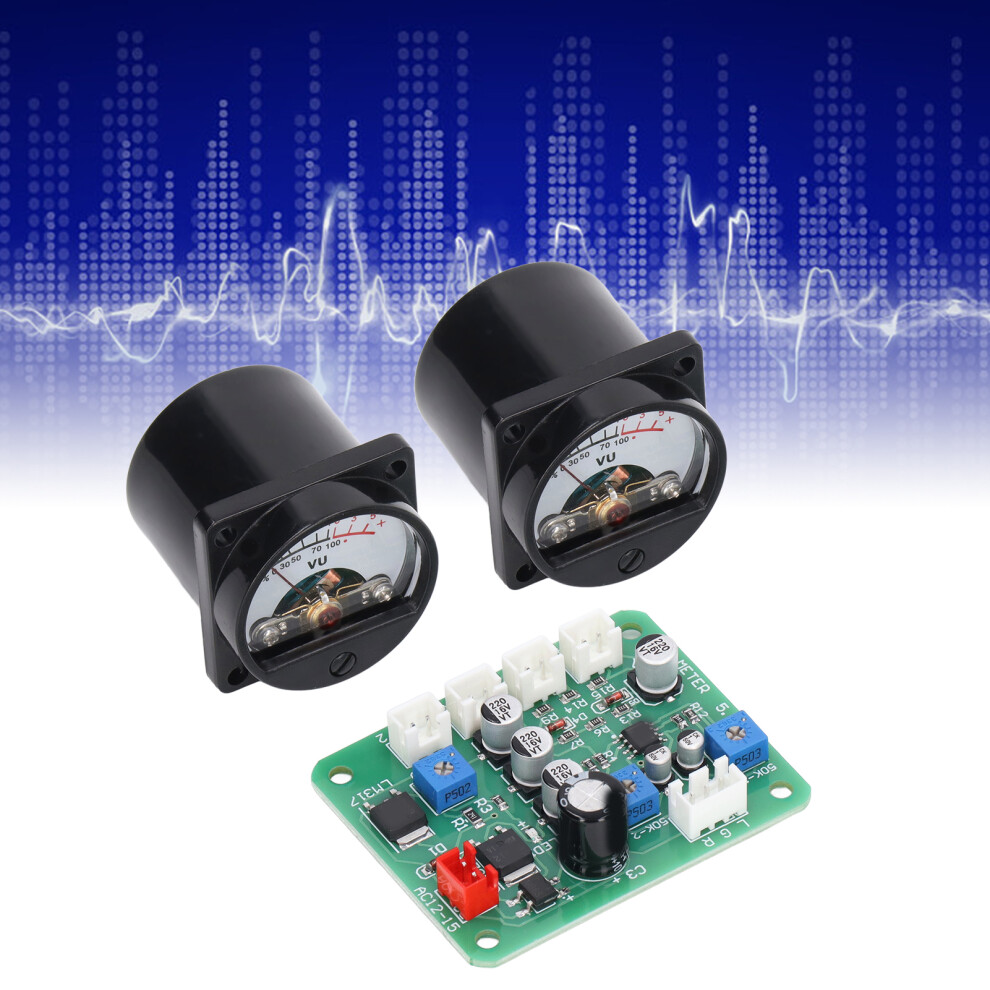 2Pcs Vu Meter Panel With Warm Backlight & Amplifier Board - Durable & Accurate 4091374835820