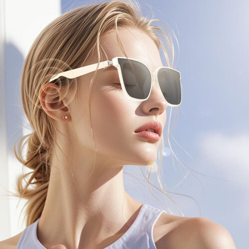 Bluetooth Smart Glasses with Polarized UV Protection, Blue Light Blocking and AI, Black 2