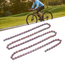 9 Speed Carbon Steel Bike Chain, Wear Resistant, Colorful Electroplate