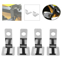 2 Stück Aluminum Heckblinkerhalterung Universell Silber für Motorrad