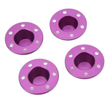 4 piezas de tapas de llanta de aluminio 32mm 13mm morado 1/6 SCX6