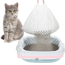 Sifting Cat Litter Bags 56 Count 31 X 18 Inch Large Thick Litter Box Liners With Holes Drawstring