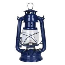 Retro Kerosene Lamp Vintage Hanging Hurricane Lamp OilBurning Tent Lantern For Camping Dark Blue