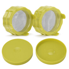 ABS Sprout Lid with Steel Screen for Wide Mouth Mason Jars, 90mm, 3 Colors
