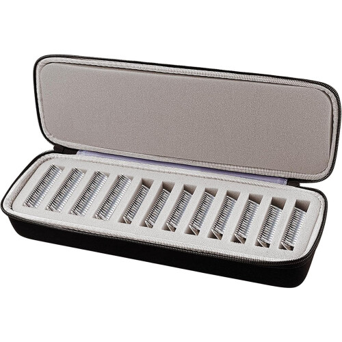Grooming Case Guard Holder With Foam Interior, Compact, Holds 12 Containers, Comb Organizer Case 1