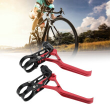 2er Set ultraleichte hohle Aluminium-Bremshebel für 22,2 mm Lenker Rot