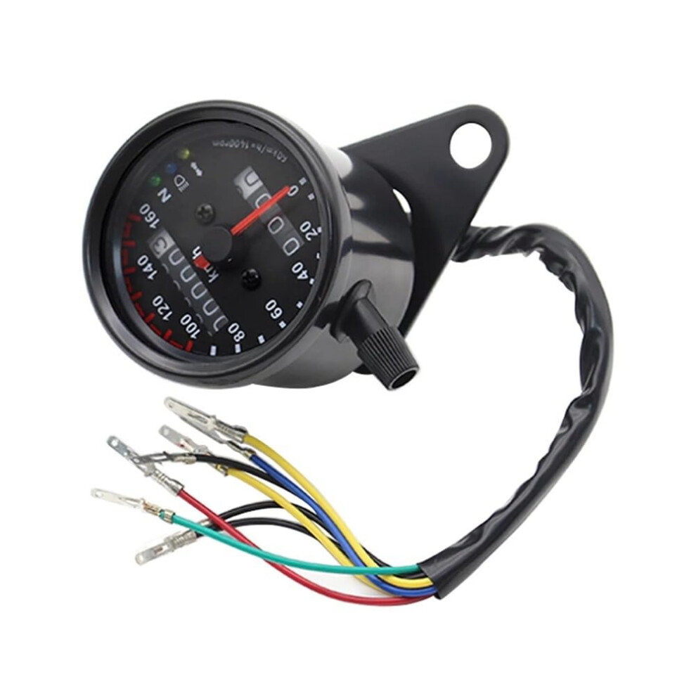 Motorcycle Speedometer 12V Digital Odometer With Neutral And Turn Signal Indicators, Large Display 9189345496806