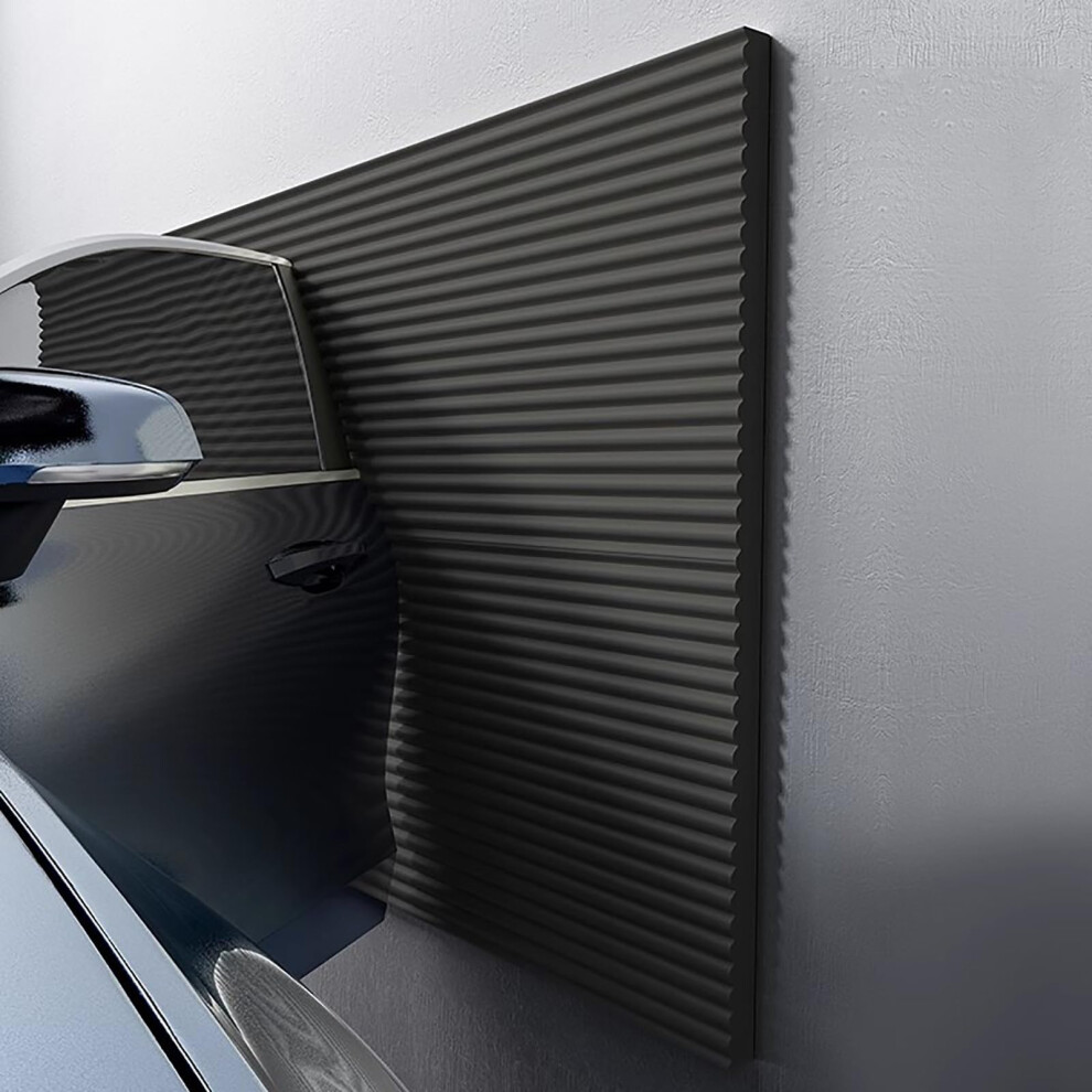Padded Wall Panels SelfAdhesive AntiCollision Wall Padding For Garage Pad And Outdoor Court, Black 200 cm (6.6 ft)
