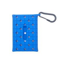 Shockproof Silicone Protective Case with AntiSlip Grip and Travel Carabiner Hook (Blue) for Samsung T7 Touch