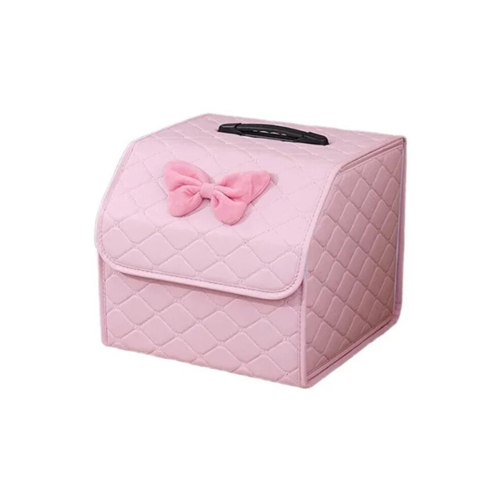 Car Trunk Storage Organizer Foldable Design Compact Cargo Box For Vehicle Interior Car Trunk Organizer Pink 9189345497162