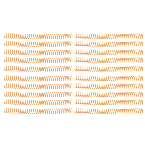 Plastic Spiral Binding Coils 20-Pack 19mm Orange 3/4in ID for A4/A5 Notebook 1