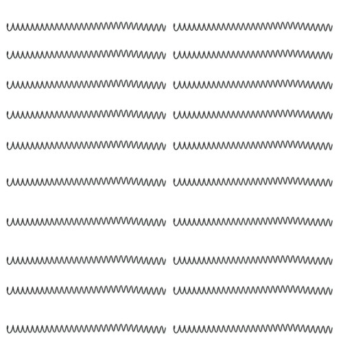 20Pcs Black ABS Spiral Binding Coils, 30 Sheet Capacity, 11mm Inner Diameter 1